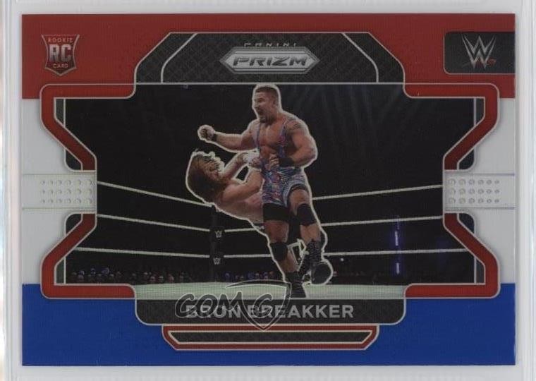 2022 Panini Prizm WWE Red White & Blue Prizm Bron Breakker #39 1dn7
