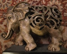 Ceylon Vine Elephant Decorative Item, Brown