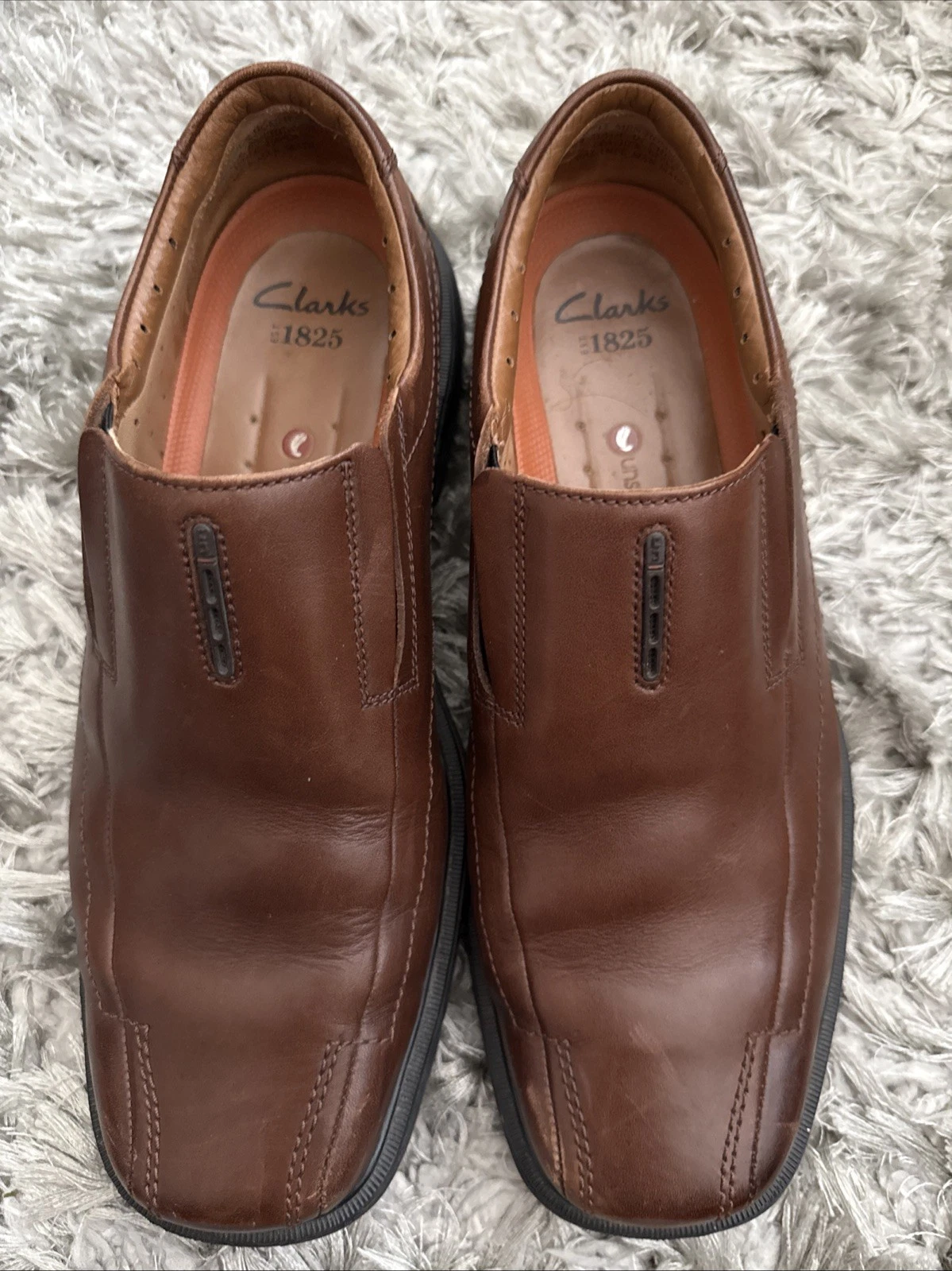 Mocassini Clarks Deane in pelle marrone scarpe eleganti slip on uomo 10 casual comodi