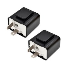 Car 2 Pin LED Flasher Relay, 12V Prong Adjustable Turn Signal Flash Relay, 2PCS