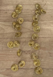 Set of 2 Katherine's Collection Gold Wire Swirl Drop Dangle Ornaments - 17" L