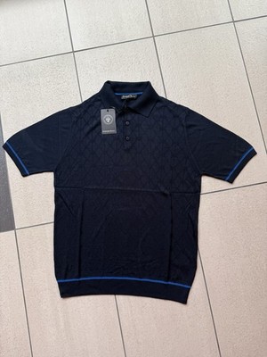Stefano Ricci Herren Strick Polo Farbe Dunkelblau Gr. L / 52