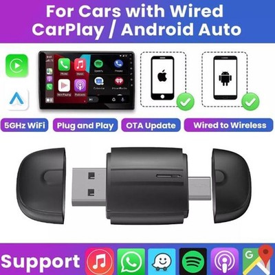 2 in 1 Wireless CarPlay Adapter USB-C Dongle Box Für Apple CarPlay Android Auto