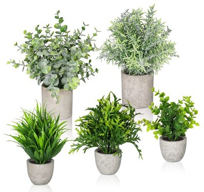 Künstliche Pflanzen Klein im topf 5er Künstliche blumen Pflanzen Tisch Deko Grün