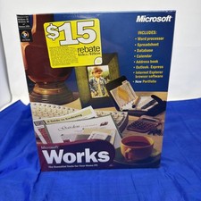 Microsoft Works 6.0 The Essential Tools For Your Home PC Big Box New Sealed