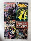 Vintage Comic Book Lot Of 4 Marvel Spider-Man Wolverine Tales From the Crypt