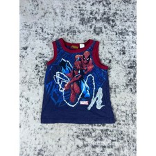 Vintage Y2K Marvel The Amazing Spiderman AOP Tank Top Shirt Youth Size 2T