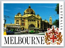 Postcard Australia Melbourne Victoria Street Station Building