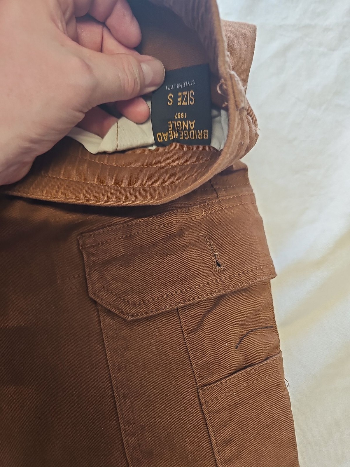 Bridgehead Angle Brown Slim-Fit Cargo Joggers - Men's Size S J image 2