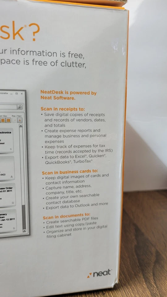 NeatDesk Desktop Scanner and Digital Filing System - BRAND NEW - Image 4 of 4