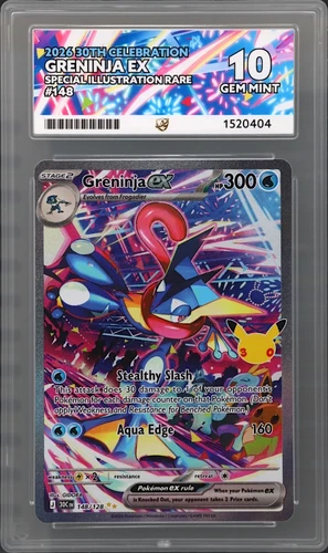 ACE 10 30th Greninja 148 /128 ex PERFECT Celebration Anniversary SIR Pokemon PSA
