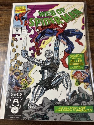 Web of Spider-Man #79 Marvel Comics 1991 vs Killer Android! 