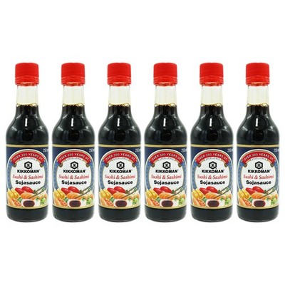 Kikkoman Sojasosse für Sushi Sashimi Sojasauce Soja Sauce Kikkoman 6x250ml