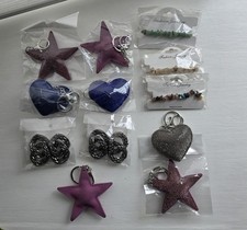 Job Lot Fashion Jewellery Earings,bag Charms And bracelets New X 12