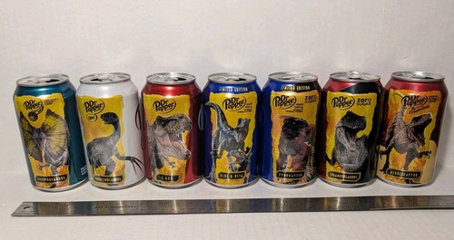 Jurassic World Dominion Dr. Pepper Complete 7 Can Set
