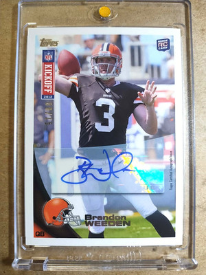 2012 Brandon Weeden Topps NFL Kickoff Rookie Autograph RC /15 MINT    QTY