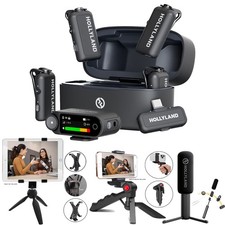 Hollyland LARK MAX 2 Combo 4-Person Microphone System Space Gray Podcast Bundle