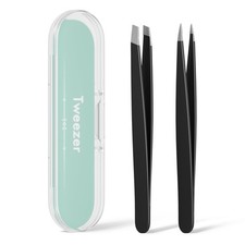 Precision Stainless Steel Tweezers Set for Eyebrows, Facial Hair, Ingrown