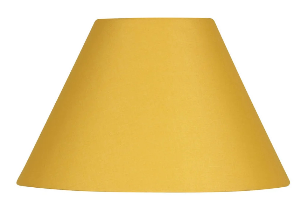 Lampshade Yellow 12"" Coolie Mustard Premium Cotton 300mm Oaks Lighting S501/12