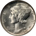 1916-S Mercury Dime NGC MS66 FB Superb Eye Appeal Strong Strike