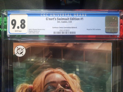 GNORTS SWIMSUIT EDITION CARLA COHEN MEGACON 25 H. QUINN VARIANT CGC 9.8 LTD 500 - Picture 5 of 22
