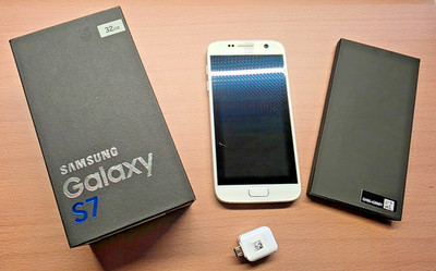   SAMSUNG GALAXY S7 G930F 32 GB White Pearl Simlockfrei +SCHUTZGLAS +COVER *TOP*