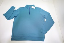 PETER MILLAR Perth Birdseye Pullover Mens Size Medium SPORT NAVY New INV12612895