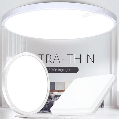 LED Deckenleuchte ultraflach Panel Deckenlampe Wohnzimmer Licht Flur Bad-lampe - Bild 1 von 4