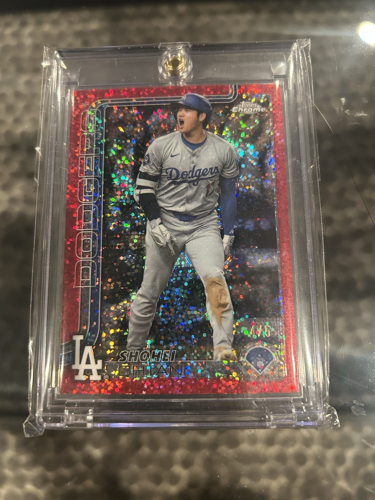 2025 Topps Chrome - Shohei Ohtani #1 RED Speckle Ref4/5 SP Image Variation