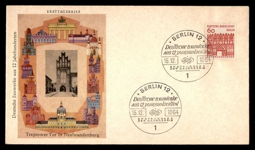 Mayfairstamps Germany FDC 1964 Ornate Arched Entrance Neubrandenburg First Day C