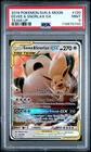 2019 POKEMON SUN & MOON TEAM UP #120 EEVEE & SNORLAX GX PSA 9