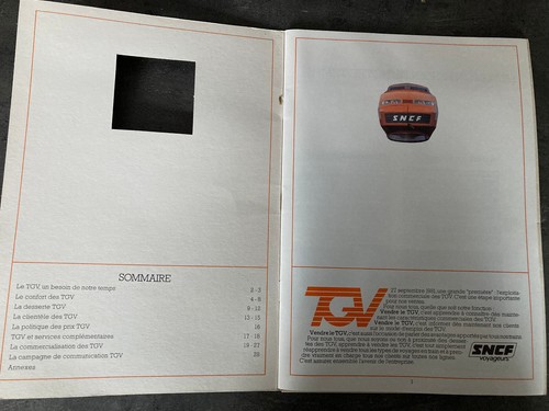 INFORMATIONS COMMERCIALES CATALOGUE SNCF TGV un choix une volonté Mars 1981 H50 - Imagen 3 de 9