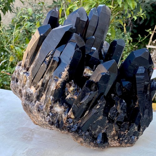 44LB Natural smoky black quartz cluster crystal mineral specimen - Picture 2 of 21