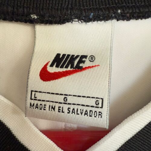 Vtg 90s Nike 3 Tone V-neck Jersey Large Sports Athletics Y2K Rare Athleisure - Picture 2 of 11