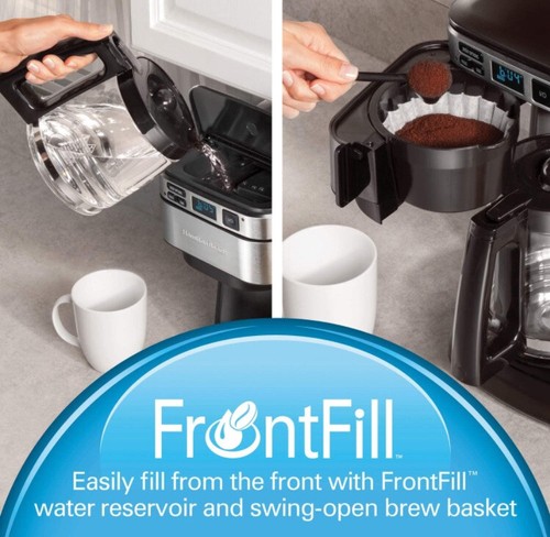 Hamilton Beach Programmable Coffee Maker, 12 Cups, Access Easy, Black (46310) - Picture 3 of 7