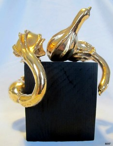 Cast-Bronze-Abstract-034-You-039-re-Gonna-Make-It-034-Gourd-Sculpture-Modern-Art-Foundry