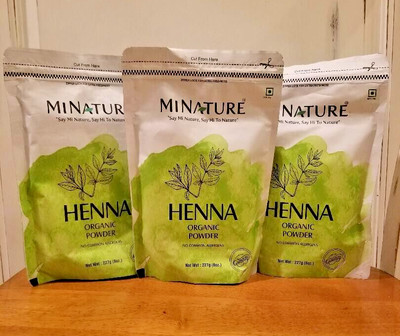 (SET OF 3!!!) MiNATURE ORGANIC HENNA POWDER - Premium Quality - NEW | EXP: 5/26