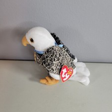 Ty Beanie Baby Valor the Eagle – 10 Years New – 2003 – Gold Coin on Neck 6"