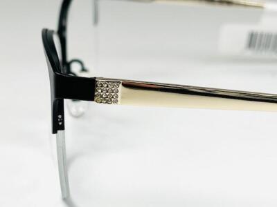 NEW OSCAR by Oscar De La Renta OSL-468BJS 002 Black & Gold Eyeglasses 53/16/135 NEW OSCAR by Oscar De La Renta OSL-468BJS 002 Black & Gold  main image 2
