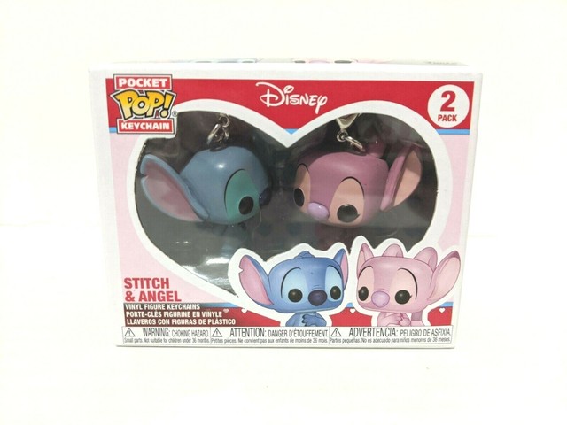 funko pop stitch and angel keychain
