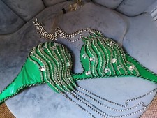 Costume danza del ventre verde Diamante Eman Zaki, taglia 12-14