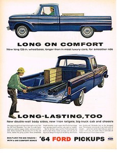 Details About Vintage 1964 Magazine Ad For Ford Motor Company On Ford Pickup Trucks