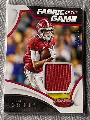 JERRY JEUDY 2020 CERTIFIED CHRONICLES FABRIC OF THE GAME ROOKIE BAMA JERSEY /299
