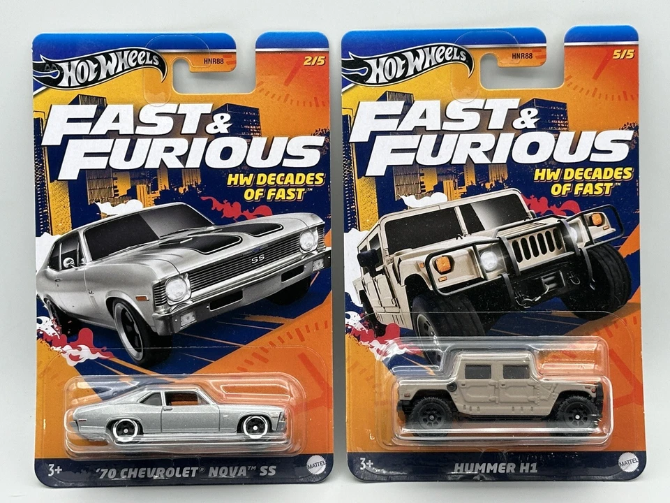Lot Of 4 Hot Wheels Fast and Furious HW Decades Of Fast HUMMER H1 , 67 El Camino - Image 2 of 4