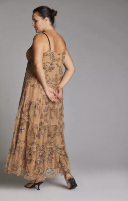 maeve sequined tulle midi dress Anthropologie Maeve Sequined Tulle Midi Dress Size S