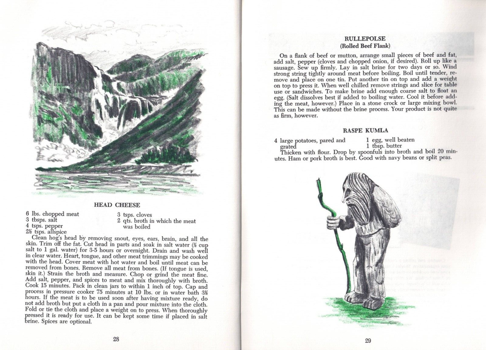 Vintage Scandinavian Cook BookCookbookChapel In The HillsRapid City