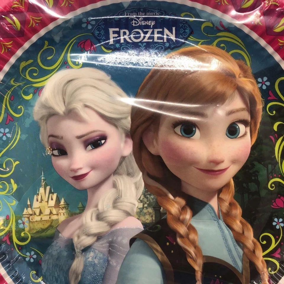 Juego de placas de papel picnic fiesta de cumpleaños de princesa Disney Frozen Elsa x 8 23 cm Foto 3 de 3