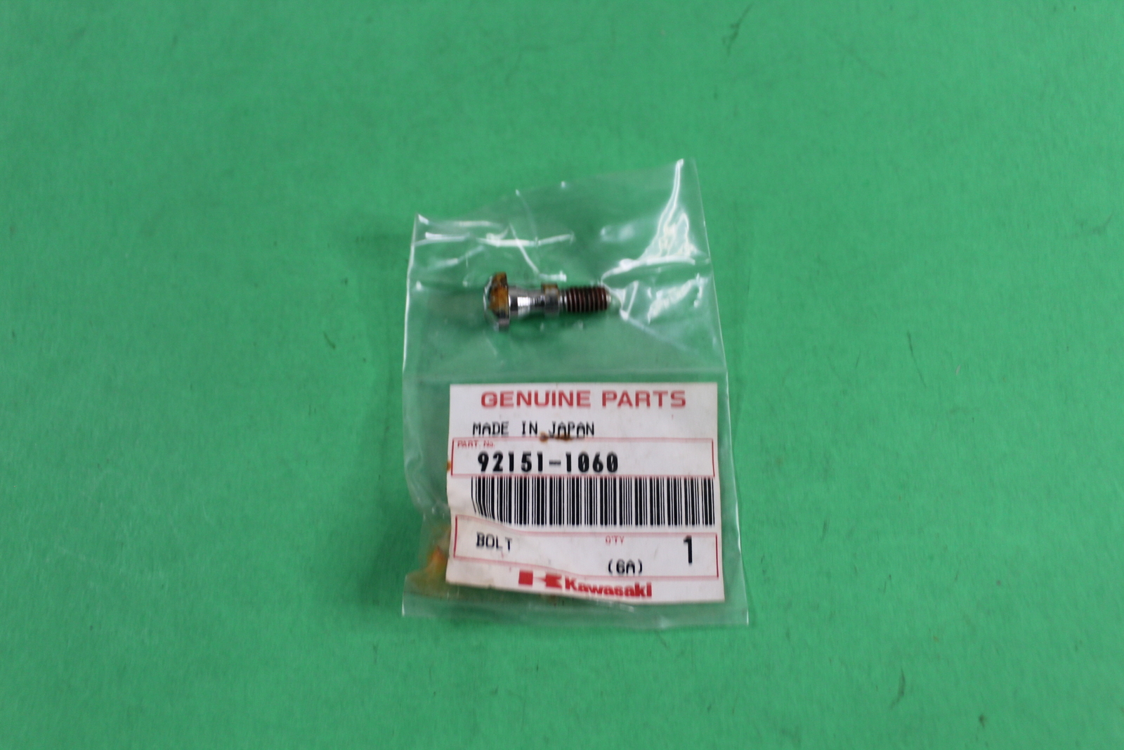 NOS OEM Genuine Kawasaki Motorcycle Bolt P/N 92151-1060 | eBay