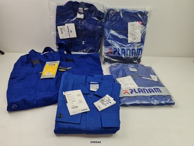 3x Jackets 2x Dungarees PLANAM Möwius Blue Workwear Size 44 #249544