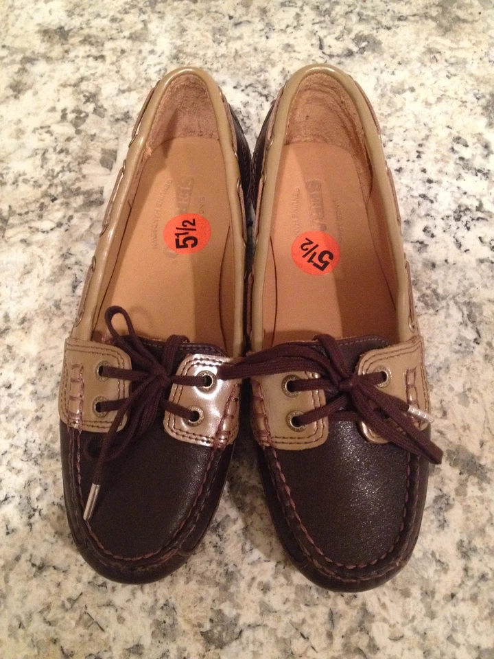 Sebago Bala Moccasins Loafers Boatshoes Leather Flat Dark Brown 5.5 M New - Image 2 of 4